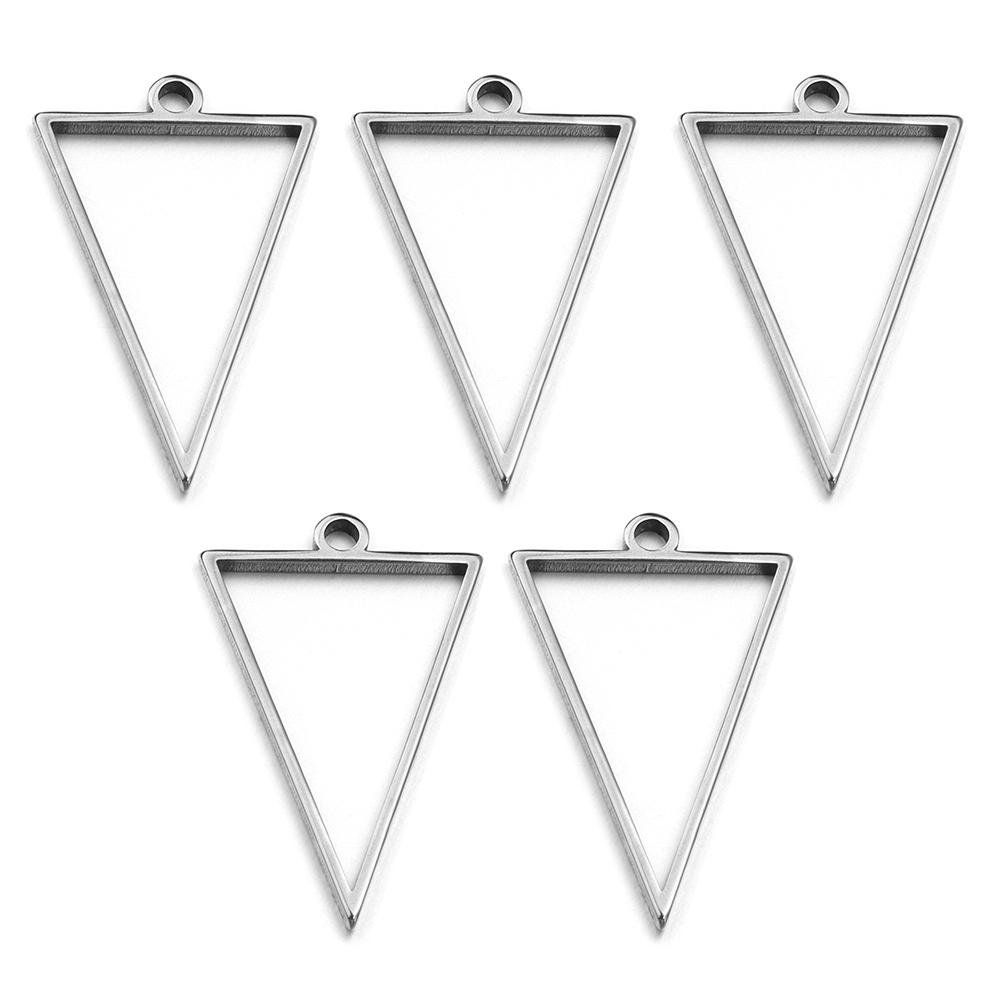 10pcs Stainless Steel Hollow Geometric Bezel Frame Charms Pendants For Jewelry Making DIY Necklace Earrings Pendants Accessories