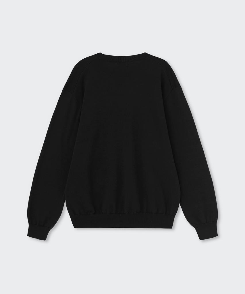 MUSINSA STANDARD Washable Supima Cotton Crew Neck Knit [Black]