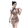 2025 Fashion New Women's Clothing Retro Disc Buckle Split Slim Fit Improved Cheongsam Skirt