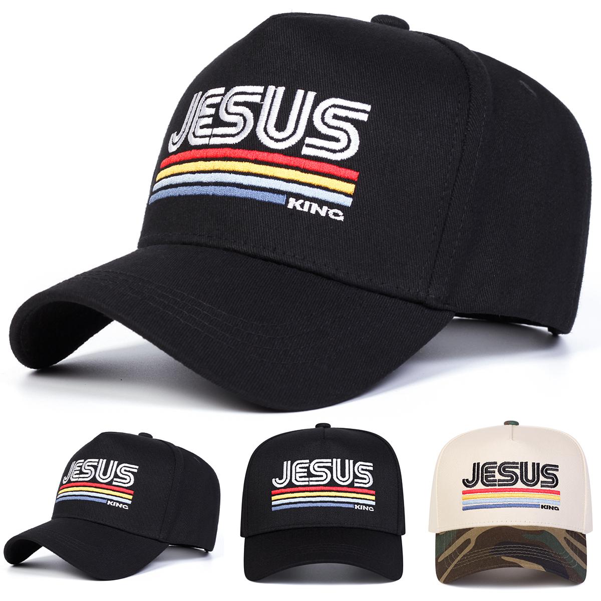 Yiran Bag Women's Unisex Jesus Embroidery Baseball Caps Spring Autumn Outdoor Adjustable Casual Hats Sunscreen Hat Sports Cap