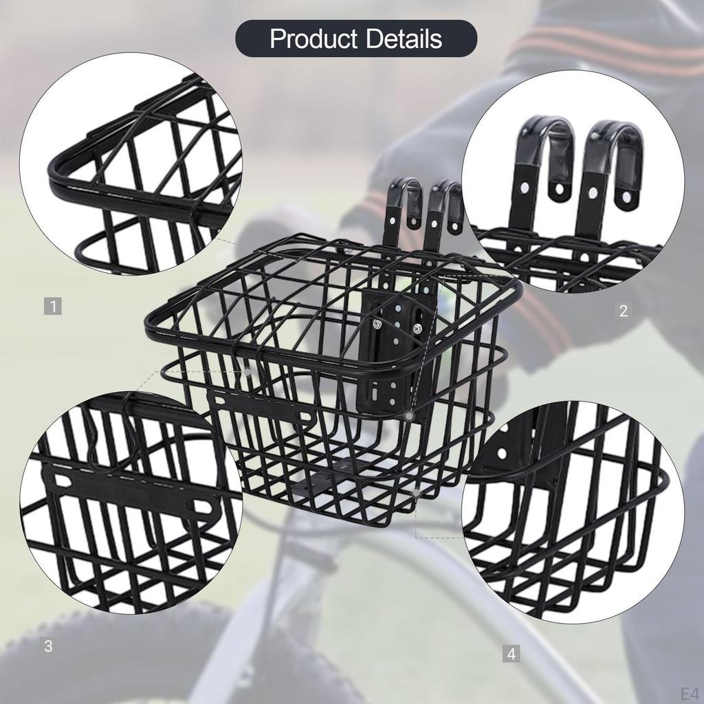 Bicycle Basket, Front Decor Accessory, Lightweight Portable Storage Handlebar Basket for Girls,