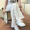 Herringbone Lace Ribbon Wide Leg Pants Summer Thin Breathable Loose Casual Pants Versatile High Waist Skinny Floor Pants