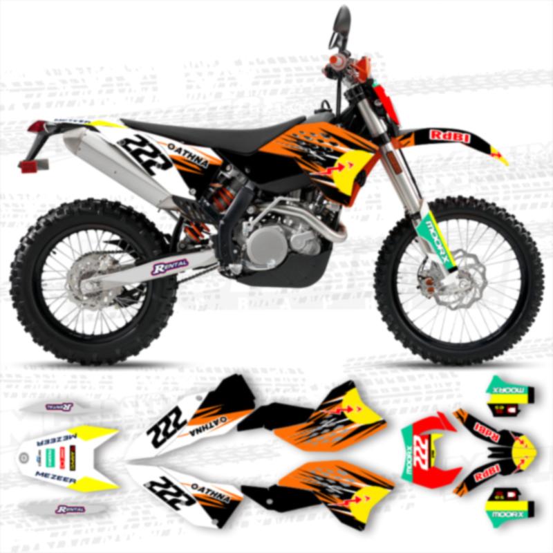 MCHMFG Motorcycle Graphics Background Decal Sticker for KTM SX SXF 2007 2008 2009 2010 EXC XCW 2008 2009 2010 2011