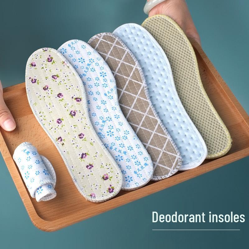 Breathable, Sweat-Absorbent, Odor-Resistant Insoles for Men & Women - Soft, Comfortable Cotton for All Seasons