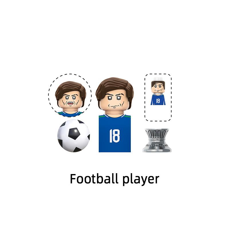 Der berühmte Fußballspieler Star Nummer 7 8 10 4 9 18 Modellbausteine MOC Steine Set Geschenke Spielzeug Für Kinder TV6507