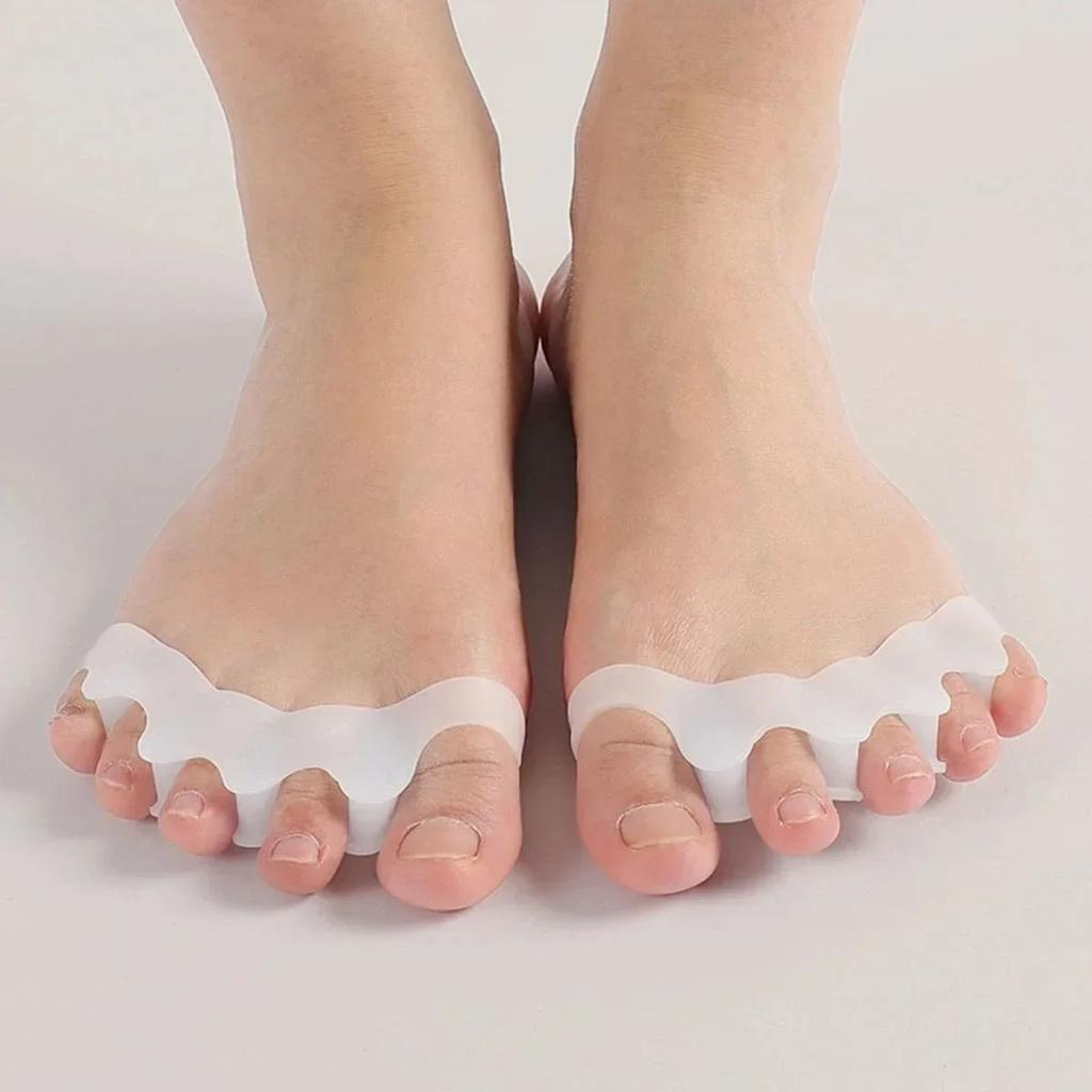 Protective Toe Separator Suitable Bunion Yoga Gel Silicone Hammer Toes Corrector for Women Men Straighteners Overlapping 1 Pair
