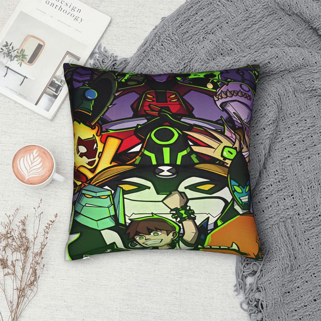 Ben 10 Cartoon Pillow Case Funny Pillow Cover Soft Pillowcases For Living Room Sofa