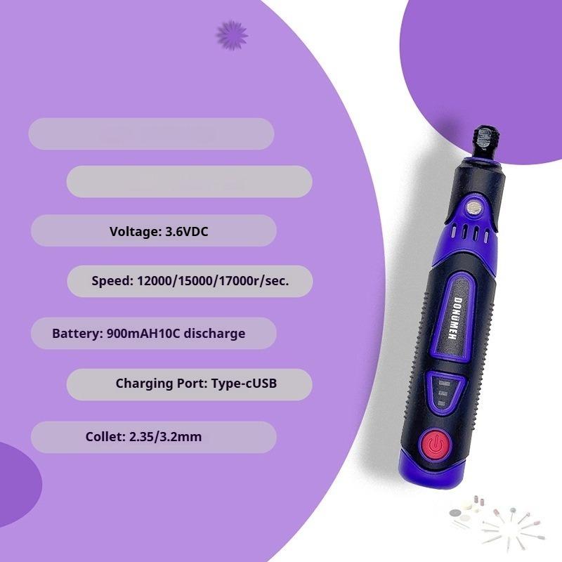 3.6V Electric Grinder Engraving Machine Handheld Polishing Tool Jade Carving Electric Mini Drill Set