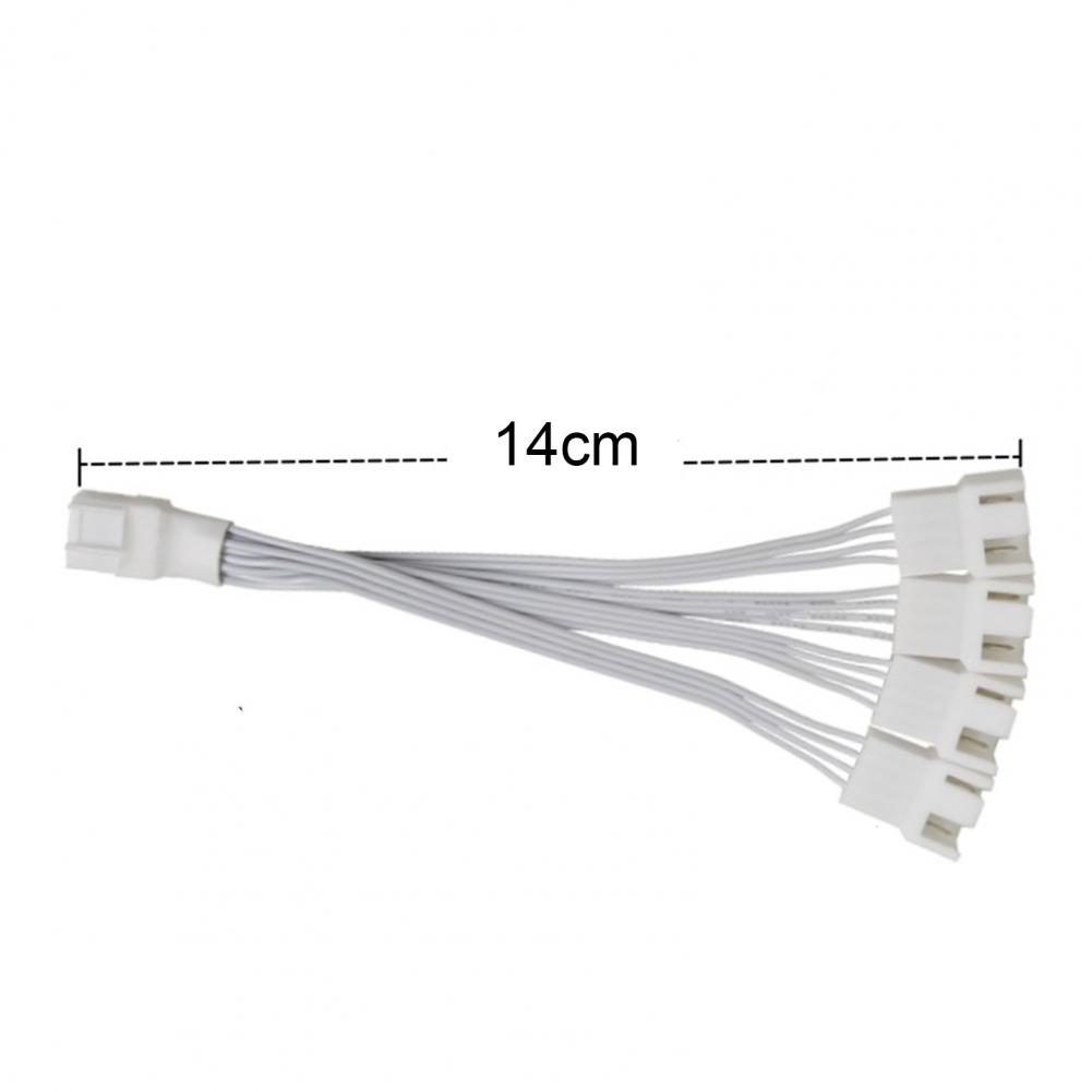 Adapter Cable Computer Cpu Fan Splitter Cable 4 Pin Adapter Hub 1 to 4 Converter Pwm 4pin Fan Extension Power Cable Motherboard