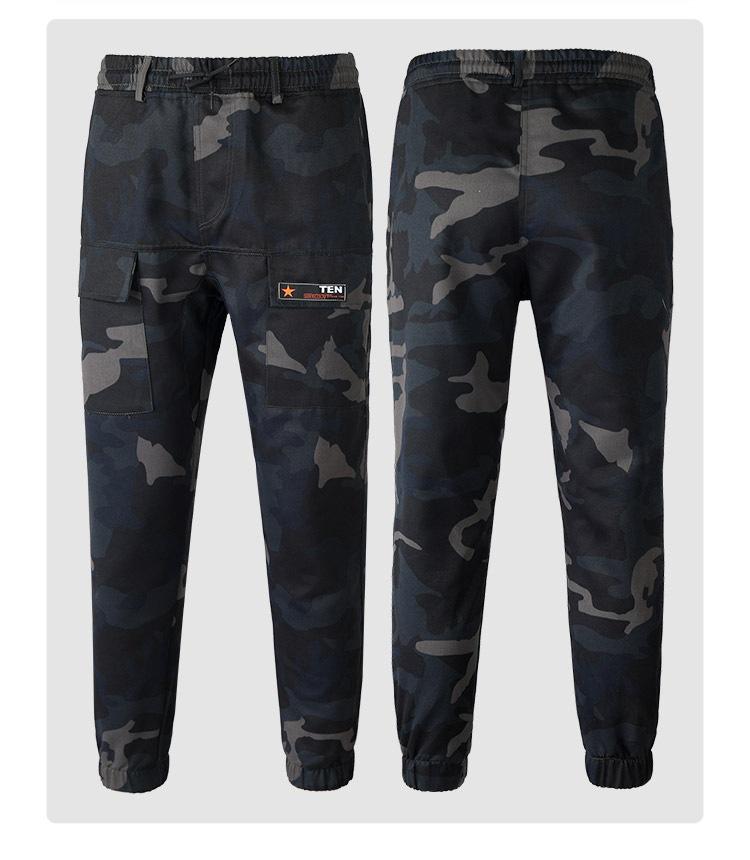 Men's Camouflage Welding Suit - Durable Cotton Workwear for All Seasons - Ideal for Military Training, Workshops, and Construction Sites