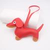+Cartoon Leather Sausage Dog Hand Rope Bag Pendant Phone Case Accessories Pendant Car Dog Keychain