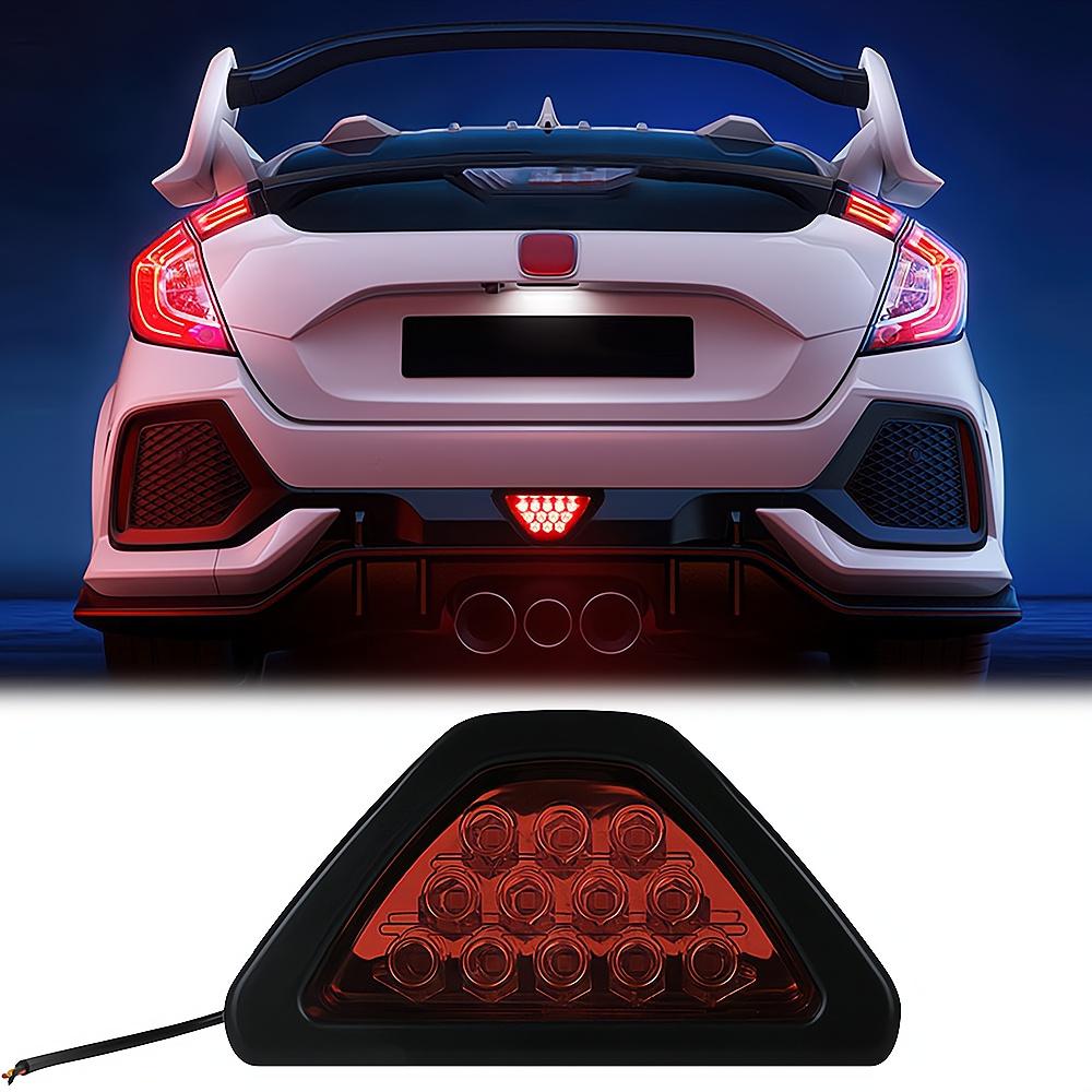 2PCS Car Ail Motorcycle Tail Pilot Signal Lamps Accessories 12V LED Rear Fog Light Triangle Red Led Brake Strobe Warning Lamp