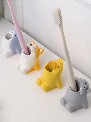 Porte-brosse à dents en résine Mignon Animal de dessin animé Décoration de maison Salle de bain Toilettes Rangement Petits ornements Outil pratique Nouveau