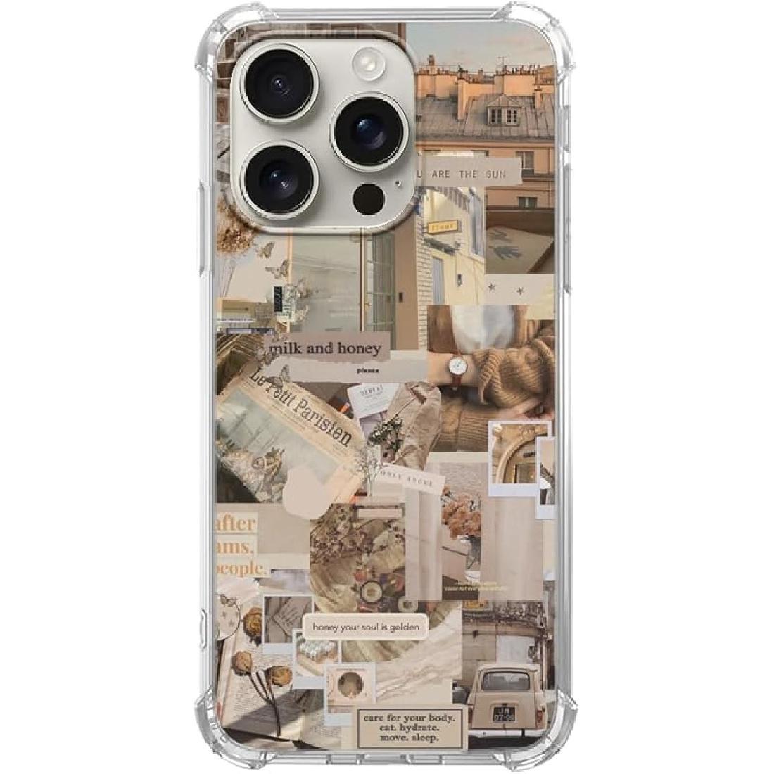 

Чехол для телефона с растением «Волшебная бабочка» Совместим с iPhone 16 Pro Max, Чехол для телефона «Ведьма Луна Звезды Загадочные глаза» Подходит для iPhone 16 Pro Max, Уникальный и крутой Landscape Collage