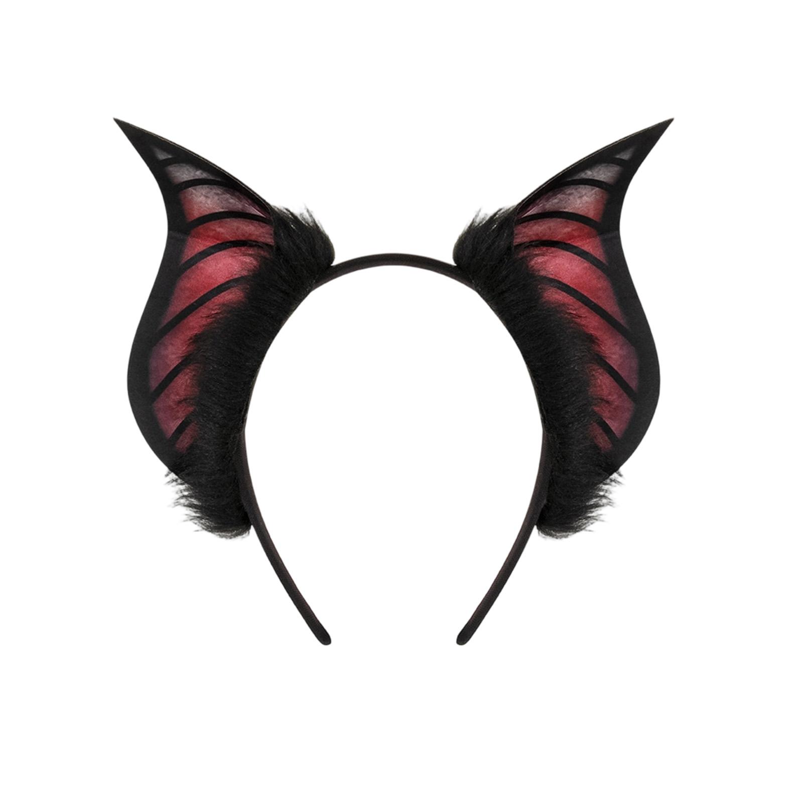 Unique Bat Costume Headband Faux Furs Anime Ear Hairhoop For Cosplay Fans And Collectors Halloween Party Headwear
