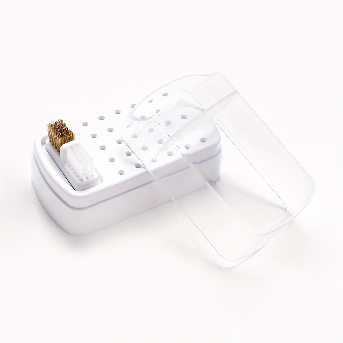 

Портативный бокс для чистки и хранения фрез для маникюрного аппарата с 30 отверстиями белый