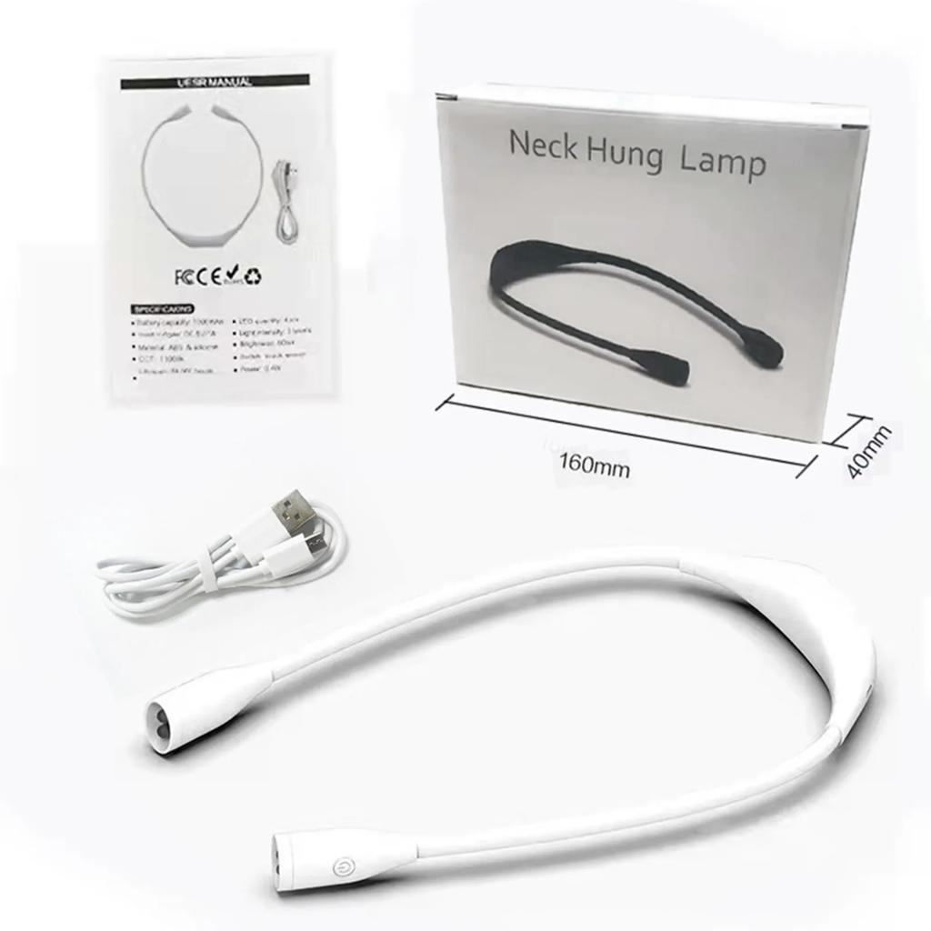 USB LED Book Light Rechargeable Table Light Stepless Dimming Mini Desklamp 360-degree Adjustment Hands Free for Outdoor Lighting