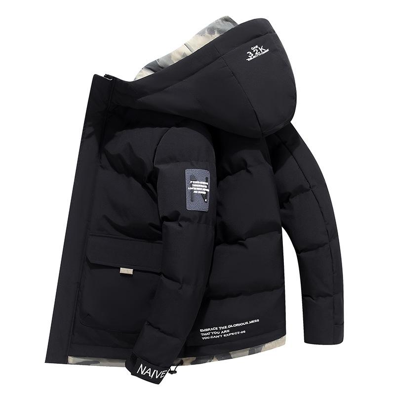 Cross-border Men's Thickened Short Cotton Jacket - Autumn/Winter Korean Style Trend Streetwear