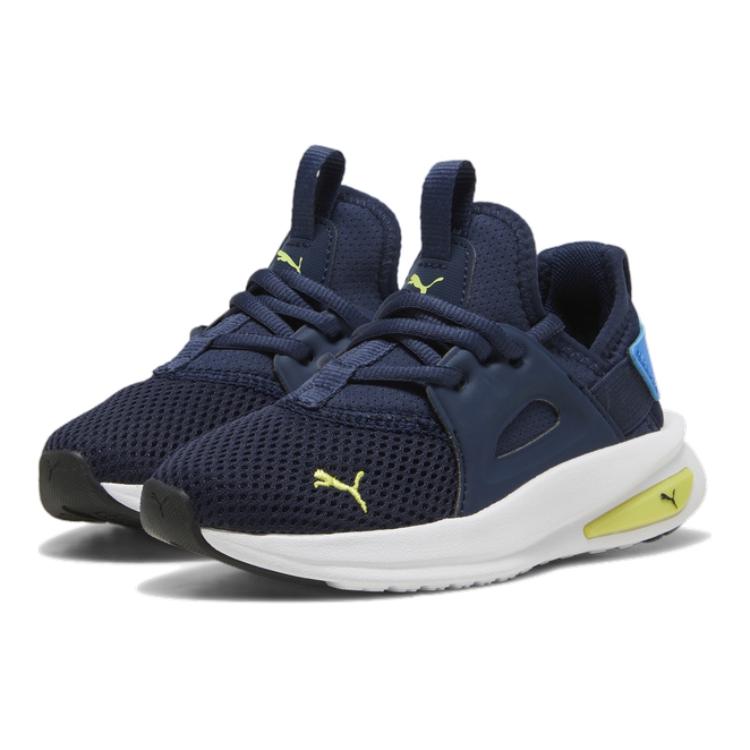 Puma Softride Enzo Evo Little Kid Navy Lime Kids Sneakers Blue Club-Navy White 387053-18