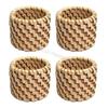 Handmade Braided Rattan Napkin Buckles Napkin Rings Natural for Dining Table 6XDE