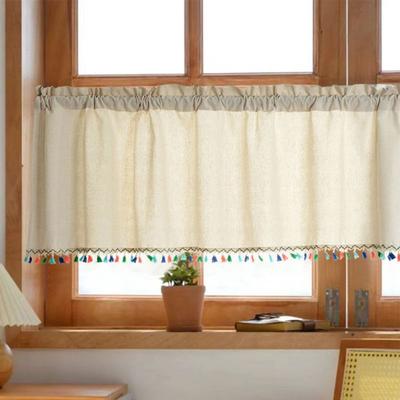 Colorful Tassel Short Curtain Decorative Curtains