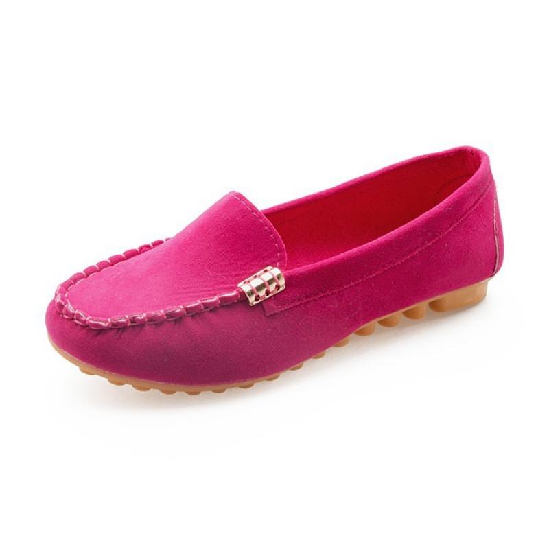 Large size Doudou single shoes women's flat casual single shoes women