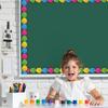 82Ft Black Brights Classroom Bulletin Board Border 72Pcs Colorful Chalkboard Border Trim Stickers for Back to School Office Decor