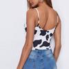 Women's Fashion Sexy Cow Print Women's Crop Sleeveless Vest Top