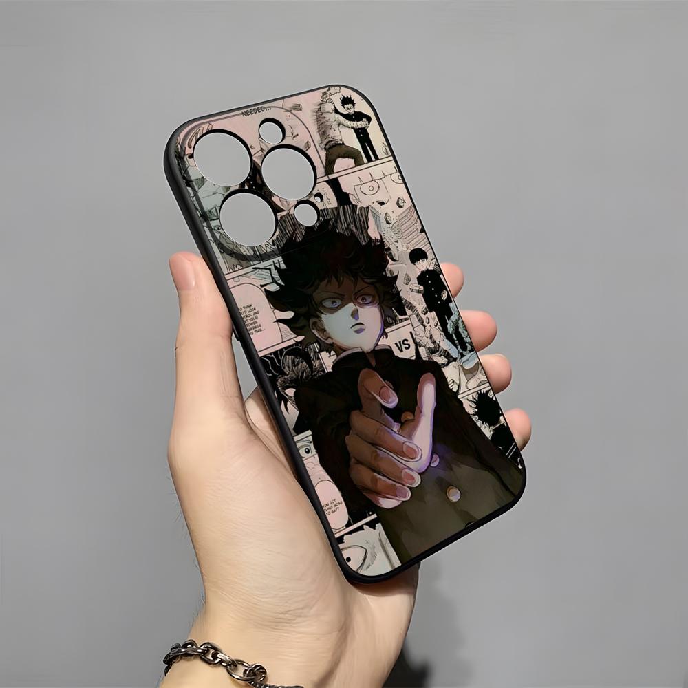 Anime Psycho 100 Phone Case For IPhone 17 Pro Max 16 15 14 Pro Max 13 11 X Xs Xr 8 7Plus Silicone Cover