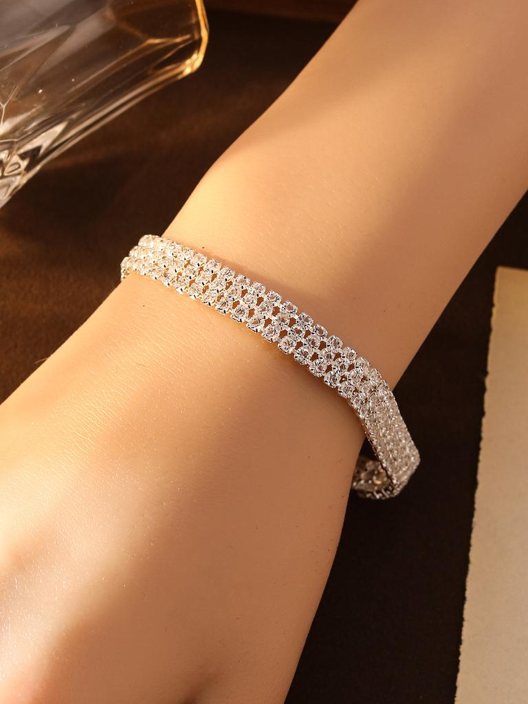 Fresh And Sweet Bracelet Full Of Diamonds, Luxury Atmospheric Bracelet, Women'S Temperament Versatile Bracelet
