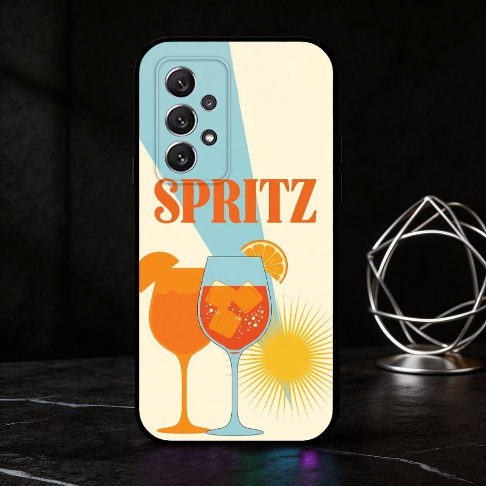 A-Aperol Spritz phone Case For Samsung S25,24,21,22,23,30,Ultra,20,Plus,Fe,Lite,Note Soft Black Cover