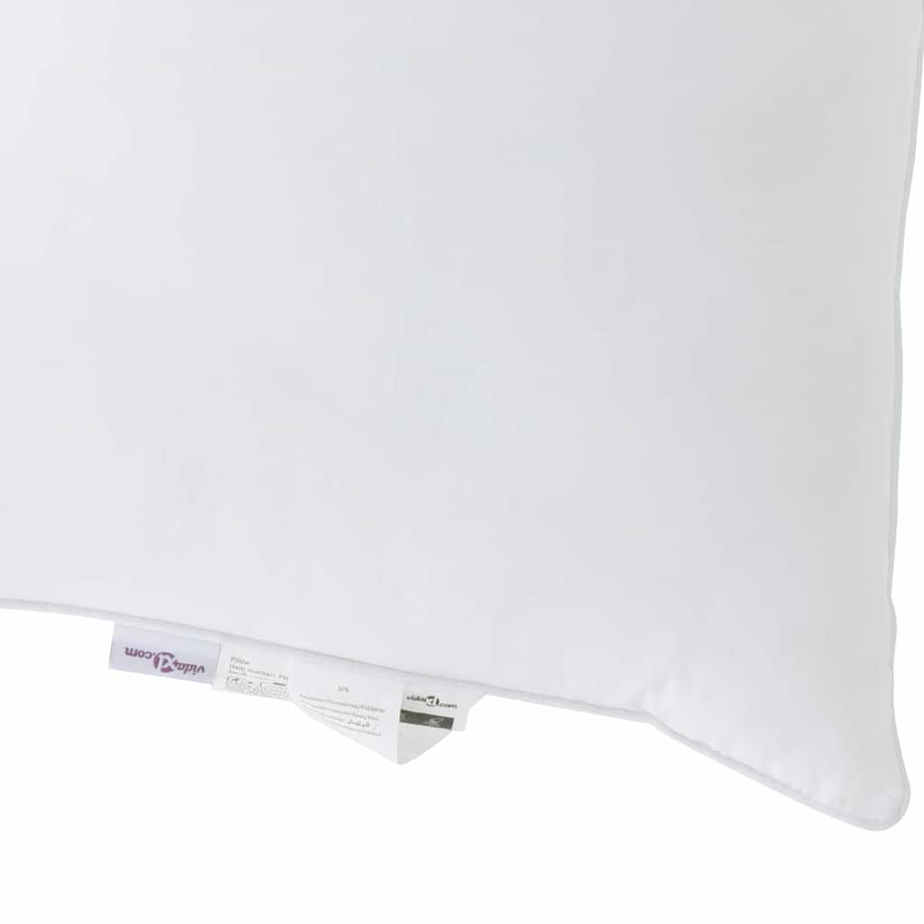 White Pillow 75 X 52 X 20 Cm Cotton and Polyester