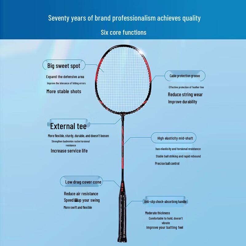 Shuangyu 1307 Ultralight Alloy Badminton Racket Set