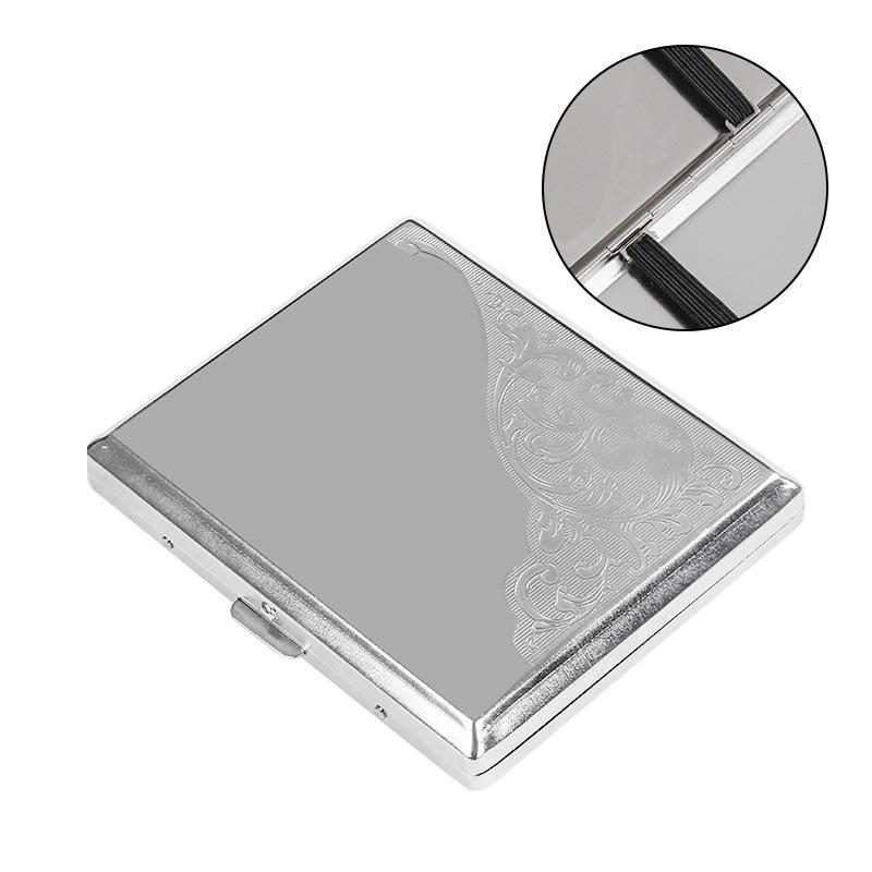 Stylish 18-Capacity Crushproof Metal Cigarette Case for Men