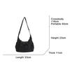 Korean Style Plaid Casual Shoulder Bag, Lightweight Checkered Crossbody Bag With Adjustable Strap, Cotton Quilted Fabric Handbag