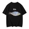 Fih Fish Lustiges Meme T-Shirt Mode Kurzarm-T-Shirts Damenbekleidung Lustiges Shirt Streetwear Tops Damen Sommer Weicher Stoff...