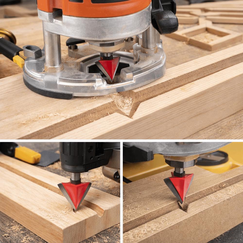 6x22mm Size V Groove Router Bit 6mm Shank V Shape Router Bit Woodworking Projects