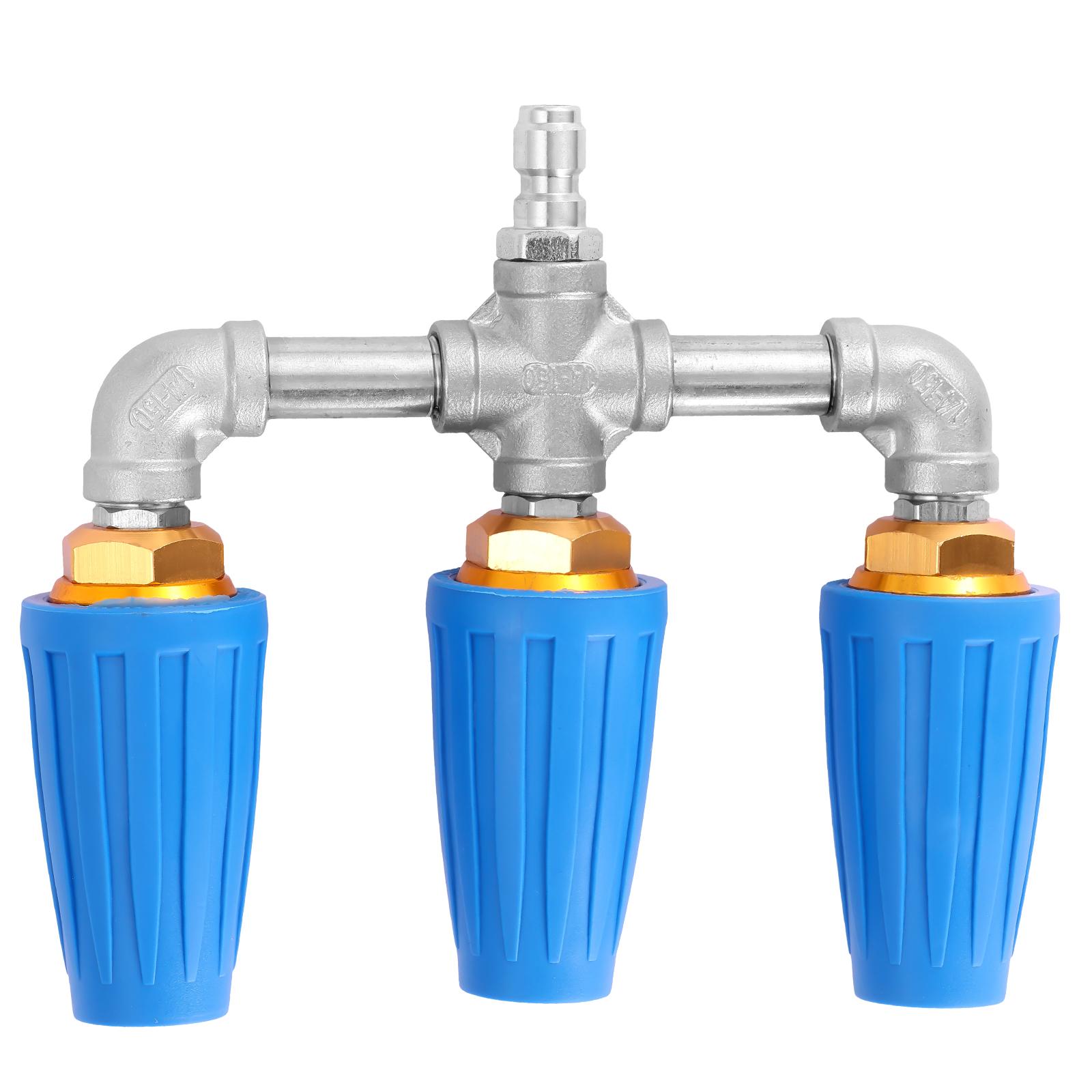 

2.0 Orifice Quadruple Turbo Nozzle Pressure Washer 360° Rotating Turbo Nozzle with 1/4 Quick Connector 4000 PSI for Car Cleani