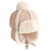 Ear Flap Ushanka Hat for Little Girl Boy Ear Protective Trapper Hat Windproof Winter Warm Hat for Kids Outdoor Activity