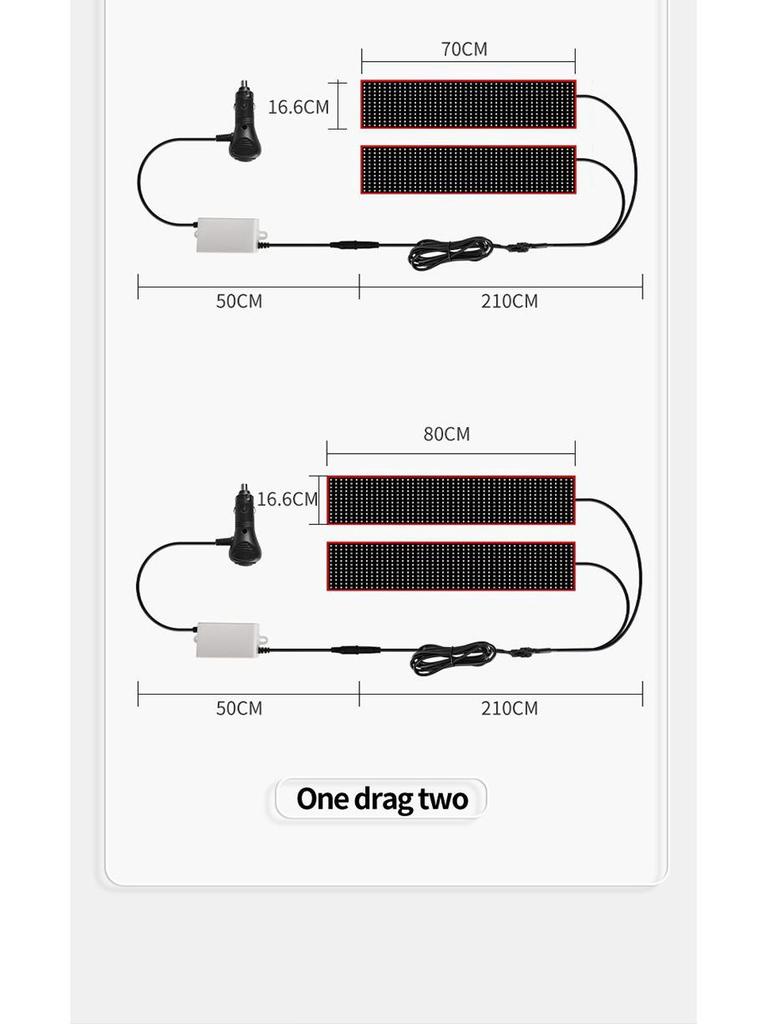 Devil Eye LED Flexible Screen for Truck Windows - Remote Control Interior Atmosphere Light.