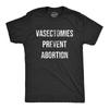 Mens Vasectomies Prevent Abortion T Shirt Funny Reproductive Rights Protest
