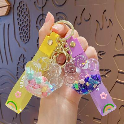 Cute Cat Claw Oil Keychain Pendant Couple Schoolbag Pendant Car Key Chain Creative Gift