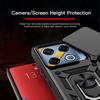 KEYSION Shockproof Armor Case for Infinix GT 20 Pro 5G Slide Camera Lens Protection Ring Stand Phone Cover for Infinix GT 20 Pro