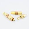 Gold Plated Spring RCA Phono Male Plug Solder Audio Plug Video Cable Adapter Connector Great for Audio Speakers
