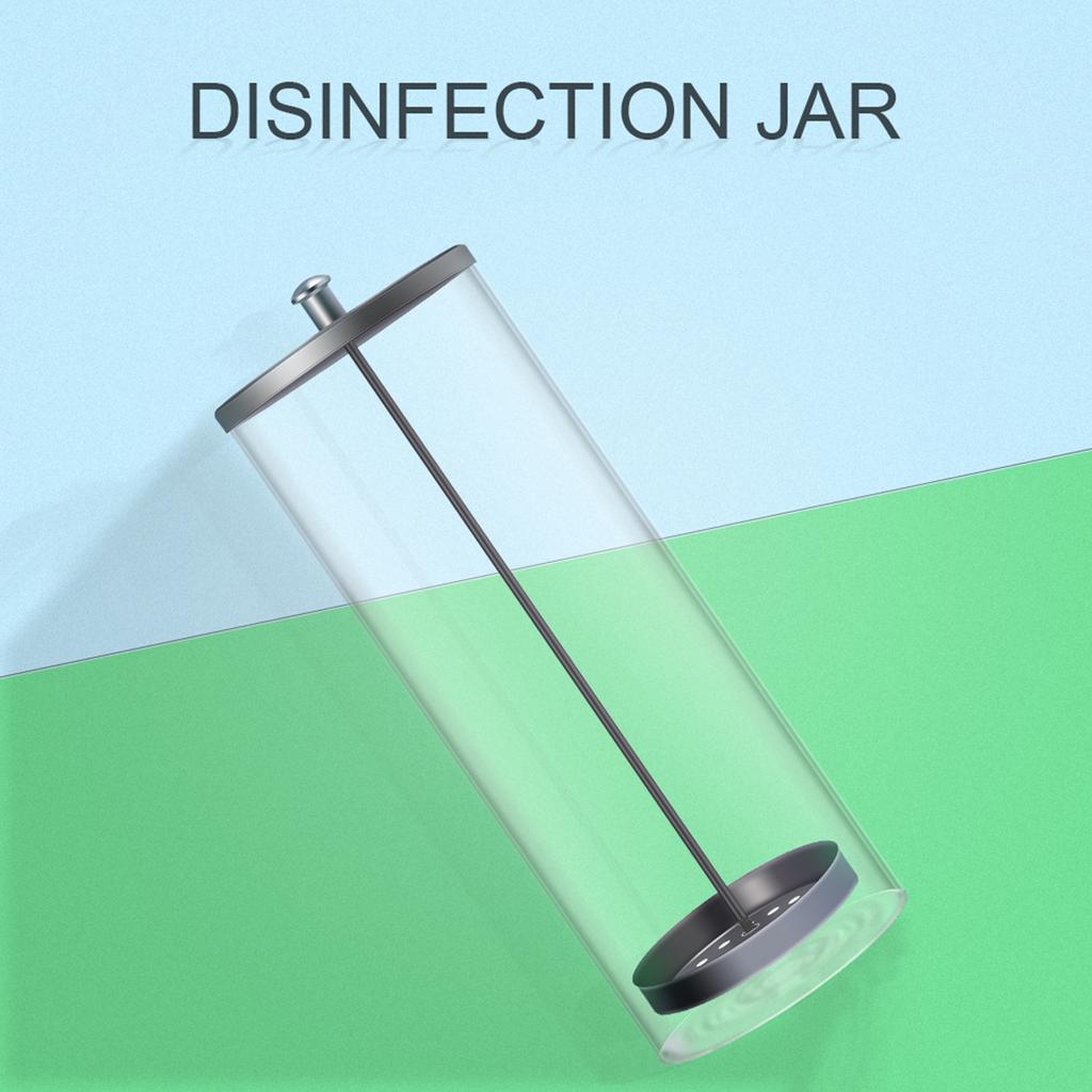 2 Types Disinfection Jar Sterilization Container Sanitizer Glass Jar Manicure Tools for Salon