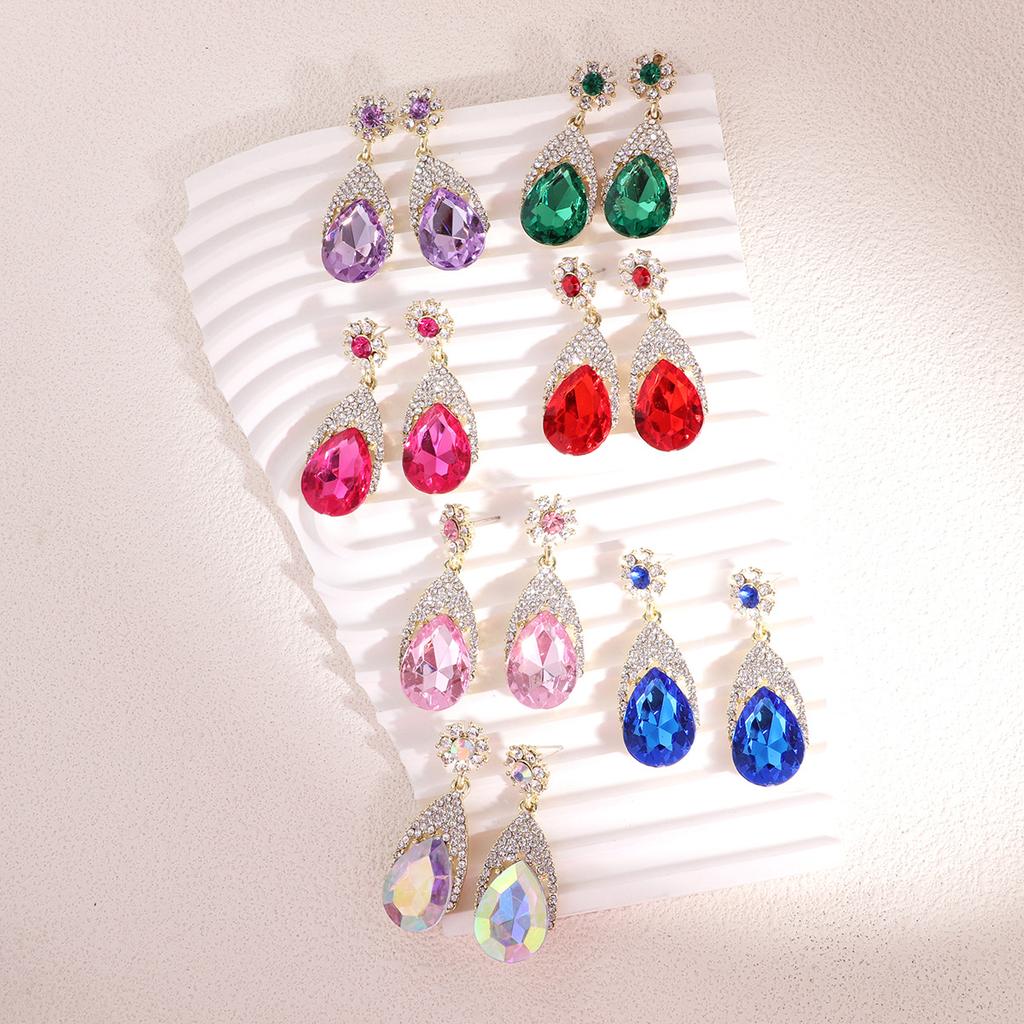 Vintage Luxury Waterdrop Dangle Earrings Fashionable Evening Party Accessories Elegant Drop Earrings For Formal Gowns