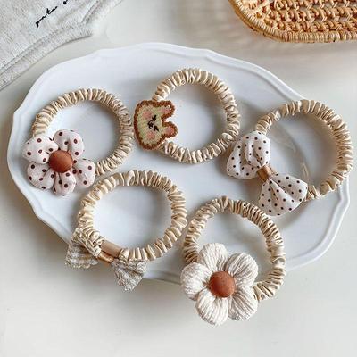 Cartoon Bear Hair Ties - Hair-Friendly, High Elastic Rubber Bands for Women's Hair Accessories