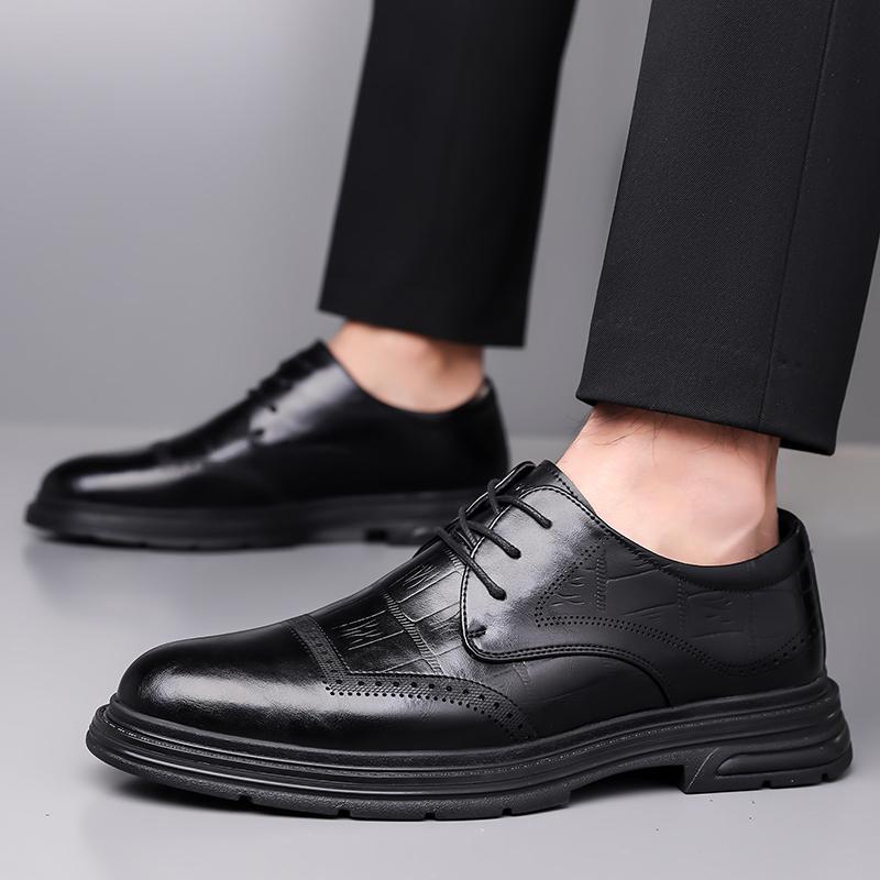 Fashion Sneakers Mens Dress Shoes Retro Male Leather Business Male Baroque Shoes Casual Outdoor Mens Oxford Footwear