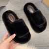 Flats Women Platform Slippers 2025 Winter Fluffy Casual Shoes Fashion Elegant Slingback Flip Flops New Trends Designer Zapatos