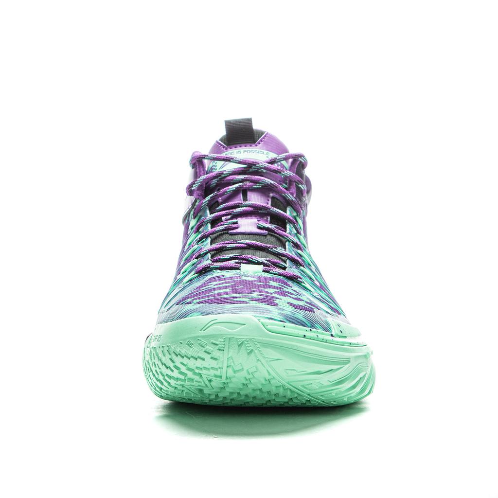 Li Ning Jie Ao 2High Basketball Shoes Men's High top Jade Green/Dragon Court Purple ABFU047-1